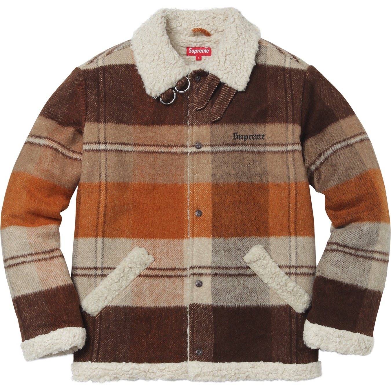 Plaid Shearling Bomber view 9